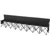 imageVEVOR Portable Folding Bench 8 Seats Foldable Sideline Bench Outdoor Camping Bench Chair with Carry Bag ampamp Backrest Team Sport Sideline Bench for Football Fishing No Assembly Instant Seating BlackBlack