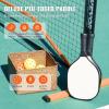 imageVEVOR Portable Pickleball Net System 22FT Regulation Size NetPickleball Net Set with Wheels and Paddles