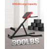 imageVEVOR Roman Chair Hyperextension Bench 300 lbs Adjustable Extension Machine MultiFunction Exercise Equipment for Glute Hamstring Lower Back and Ab Workout Fitness Weight Bench for Home Gym