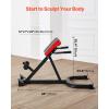 imageVEVOR Roman Chair Hyperextension Bench 300 lbs Adjustable Extension Machine MultiFunction Exercise Equipment for Glute Hamstring Lower Back and Ab Workout Fitness Weight Bench for Home Gym