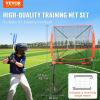 imageVEVOR Softball Practice Net Portable Baseball Training Net for Hitting Batting Catching Pitching  Backstop Equipment with Bow Frame Carry Bag Strike Zone Batting TeeNetTee