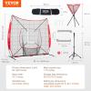 imageVEVOR Softball Practice Net Portable Baseball Training Net for Hitting Batting Catching Pitching  Backstop Equipment with Bow Frame Carry Bag Strike Zone Batting Tee7X7FT Set 2