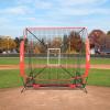 imageVEVOR Softball Practice Net Portable Baseball Training Net for Hitting Batting Catching Pitching  Backstop Equipment with Bow Frame Carry Bag Strike Zone Batting TeeNetTee