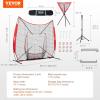 imageVEVOR Softball Practice Net Portable Baseball Training Net for Hitting Batting Catching Pitching  Backstop Equipment with Bow Frame Carry Bag Strike Zone Batting Tee7X7FT Set 3