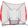 imageVEVOR Softball Practice Net Portable Baseball Training Net for Hitting Batting Catching Pitching  Backstop Equipment with Bow Frame Carry Bag Strike Zone Batting Tee7X7FT Set 2