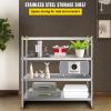 imageVEVOR Stainless Steel Shelving 60x185 Inch 4 Tier Adjustable Shelf Storage Unit Stainless Steel Heavy Duty Shelving for Kitchen Commercial Office Garage Storage 330lb Per Shelf