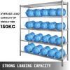 imageVEVOR Storage Shelf 4Tier Stainless Steel Shelving Storage Shelving Unit 709 x 177 x 591 Inch Heavy Duty Storage Rack Shelving 1320 Lbs Total Capacity with Adjustable HeightModern