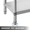 imageVEVOR Storage Shelf 4Tier Stainless Steel Shelving Storage Shelving Unit 709 x 177 x 591 Inch Heavy Duty Storage Rack Shelving 1320 Lbs Total Capacity with Adjustable HeightModern
