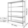 imageVEVOR Storage Shelf 4Tier Stainless Steel Shelving Storage Shelving Unit 709 x 177 x 591 Inch Heavy Duty Storage Rack Shelving 1320 Lbs Total Capacity with Adjustable HeightModern