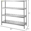 imageVEVOR Storage Shelf 4Tier Stainless Steel Shelving Storage Shelving Unit 709 x 177 x 591 Inch Heavy Duty Storage Rack Shelving 1320 Lbs Total Capacity with Adjustable Height4Tier 59x18x61