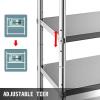 imageVEVOR Storage Shelf 4Tier Stainless Steel Shelving Storage Shelving Unit 709 x 177 x 591 Inch Heavy Duty Storage Rack Shelving 1320 Lbs Total Capacity with Adjustable HeightModern