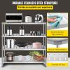 imageVEVOR Storage Shelf 4Tier Stainless Steel Shelving Storage Shelving Unit 709 x 177 x 591 Inch Heavy Duty Storage Rack Shelving 1320 Lbs Total Capacity with Adjustable Height4Tier 59x18x61