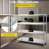 imageVEVOR Storage Shelf 4Tier Stainless Steel Shelving Storage Shelving Unit 709 x 177 x 591 Inch Heavy Duty Storage Rack Shelving 1320 Lbs Total Capacity with Adjustable Height4Tier 59x18x61