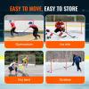 imageVEVOR Street Hockey Net Indoor Outdoor Steel Hockey Goal Official Regulation Pro Hockey Training Goal Set Portable Hockey Goal with Net Easy Assemble 72quot x 48quot WhiteRed72 x 48