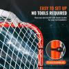 imageVEVOR Street Hockey Net Indoor Outdoor Steel Hockey Goal Official Regulation Pro Hockey Training Goal Set Portable Hockey Goal with Net Easy Assemble 72quot x 48quot WhiteRed72 x 48