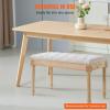 imageVEVOR Upholstered Bench for Bedroom end of Bed Vanity Foam Padded Cushion ampamp Rubberwood Legs Tufted Footrest Stool Entryway for Dining Living Room Piano Hallway 32 x 16 x 19 Inches BeigeBeige