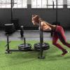 imageVEVOR Weight Training Pull Sled Fitness Strength Speed Training Sled Steel Power Sled Workout Equipment for Athletic Exercise and Speed ImprovementB500 Tri NM