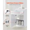 imageVEVOR White Shaker Base Cabinet 36Inch Unassembled Sink Base Cabinet 36quot W x 24quot D x 345quot H Ready to Assemble Cabinet with SoftClose Doors and Adjustable Shelf for Home Office18W Base Cabinet