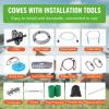 imageVEVOR Zip line Kits for Backyard160ft Zip line Kit for Kids and Adult Up to 330 lb Included Swing Seat Ziplines Brake and Steel Trolley Outdoor Playground EquipmentBlue80 ft