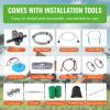 imageVEVOR Zip line Kits for Backyard160ft Zip line Kit for Kids and Adult Up to 330 lb Included Swing Seat Ziplines Brake and Steel Trolley Outdoor Playground EquipmentBlue60 ft