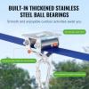 imageVEVOR Zip line Kits for Backyard160ft Zip line Kit for Kids and Adult Up to 330 lb Included Swing Seat Ziplines Brake and Steel Trolley Outdoor Playground EquipmentBlue52 ft
