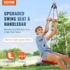imageVEVOR Zip line Kits for Backyard160ft Zip line Kit for Kids and Adult Up to 330 lb Included Swing Seat Ziplines Brake and Steel Trolley Outdoor Playground EquipmentRed65 ft