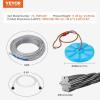 imageVEVOR Zip line Kits for Backyard160ft Zip line Kit for Kids and Adult Up to 330 lb Included Swing Seat Ziplines Brake and Steel Trolley Outdoor Playground EquipmentBlue160 ft