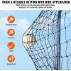 imageVEVORProfessional Softball Baseball Batting Hitting Training Net Practice Portable Pitching Cage Net with Door ampamp Carry Bag Heavy Duty Enclosed PE NettingBlack