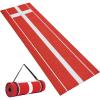 imageVEVOR 10x3ft SoftballBaseball Pitching Mat with Rubber Mound  AntiFade Turf ampamp AntiSlip Foam Backing Portable Fastpitch Training Aid for IndoorOutdoor Practice RedGreenRed
