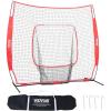 imageVEVOR 7x7ft Baseball Softball Practice Net Portable Baseball Training Net for Hitting Batting Catching Pitching Backstop Baseball Equipment Training Net7x7FTNo Strike Zone