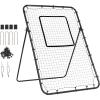 imageVEVOR Baseball and Softball Rebounder Net PitchBack Baseball Pitching Nest 3Way Baseball Softball Pitchback Net Fielding Trainer Bounce Back Net for FieldingThrowing Practice4X6 FT