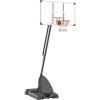 imageVEVOR Basketball HoopRim Adjustable Height Portable Backboard Court Basketball Goal Mobile Stand with Wheels Weighted Base YouthampampAdults OutdoorIndoor54in White Backboard