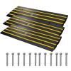 imageVEVOR Car Driveway Rubber Curb Ramps Heavy Duty 33069lbs Capacity Threshold Ramp 26 Inch High Cable Cover Curbside Bridge Ramp for Loading Dock Garage Sidewalk 1Channel 1PackCurb Ramp3PC