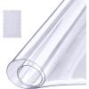 imageVEVOR Clear Desk Cover Protector 36 X 60 inch 2 mm Rectangle Waterproof Thick Plastic Clear Pad Mat Scratch Proof and Easy Cleaning for Office Dresser Night Stand24 x 12 Rectangular
