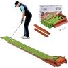 imageVEVOR Golf Putting Mat Putting Green Indoor Putting Matt for Indoors Sports Spin n Putt Golf Game Perfect Practice Putting Mat Golf Putting Mats Practice AutoBall Return5 Holes