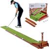 imageVEVOR Golf Putting Mat Putting Green Indoor Putting Matt for Indoors Sports Spin n Putt Golf Game Perfect Practice Putting Mat Golf Putting Mats Practice AutoBall Return2 Holes
