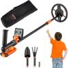 imageVEVOR Metal Detector for Kids 6 Inch Waterproof Search Coil with LCD Display Adjustable 2636 Gold Detector Lightweight Carbon Fiber Stem for Junior ampamp Youth Detecting Gold Coin Treasure