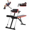 imageVEVOR MultiFunctional Weight Bench for Full Body Workout Roman Chair Hyperextension Bench Adjustable ampamp Foldable Equipment for Back Arm Core Ab Workout Sit Up Exercise Machine for Home GymPull rope 770LB