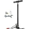 imageVEVOR PCP Hand Pump 4 Stage 30Mpa 4500 PSI High Pressure PCP Air Rifile Filling Stirrup Pump with OilMoisture Filter Pressure Gauge Stainless Steel for Airguns Scuba Tank Paintball Filling Tire