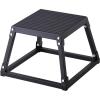 imageVEVOR Plyometric Jump Box 18 Inch Plyo Box Steel Plyometric Platform and Jumping Agility Box AntiSlip Fitness Exercise Step Up Box for Home Gym Training Conditioning Strength TrainingBlack