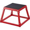 imageVEVOR Plyometric Jump Box 18 Inch Plyo Box Steel Plyometric Platform and Jumping Agility Box AntiSlip Fitness Exercise Step Up Box for Home Gym Training Conditioning Strength TrainingRed