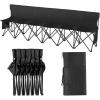 imageVEVOR Portable Folding Bench 8 Seats Foldable Sideline Bench Outdoor Camping Bench Chair with Carry Bag ampamp Backrest Team Sport Sideline Bench for Football Fishing No Assembly Instant Seating BlackBlack