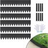 imageVEVOR Steel Landscape Edging 6 Packs 40 x 8 in RustResistant Metal Landscape Edging Bendable Garden Edging Border Heavy Duty Lawn Edging EasytoInstall Flower Bed Yard Pathway Divider Black40 L x 8 H 6 Pack