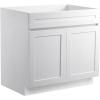 imageVEVOR White Shaker Base Cabinet 36Inch Unassembled Sink Base Cabinet 36quot W x 24quot D x 345quot H Ready to Assemble Cabinet with SoftClose Doors and Adjustable Shelf for Home Office36W Sink Base Cabinet