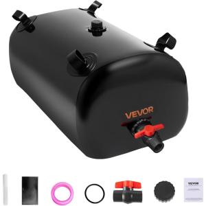 imageVEVOR 240L634 Gallon Water Storage Bladder Portable RV Water Tank 1000D PVC Collapsible Water Storage Containers Soft Water Storage Bag Water BladderCamping Emergency WaterUpgraded Black