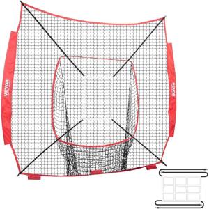 imageVEVOR 7x7ft Baseball Softball Practice Net Portable Baseball Training Net for Hitting Batting Catching Pitching Backstop Baseball Equipment Training NetNet OnlyNo Frame