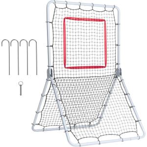 imageVEVOR Baseball and Softball Rebounder Net PitchBack Baseball Pitching Nest 3Way Baseball Softball Pitchback Net Fielding Trainer Bounce Back Net for FieldingThrowing Practice35X6 FT