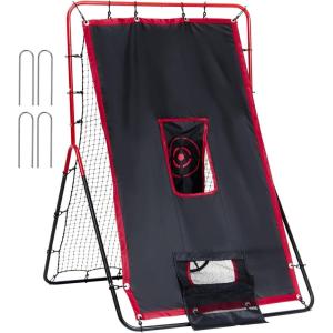 imageVEVOR Baseball and Softball Rebounder Net PitchBack Baseball Pitching Net Volleyball Pitch Return Trainer Rebound Net with Pitching Target All Angle Fielding Rebound Net for Grounders Pop Flies3X45FTupgraded 2IN1