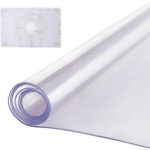 imageVEVOR Clear Desk Cover Protector 36 X 60 inch 2 mm Rectangle Waterproof Thick Plastic Clear Pad Mat Scratch Proof and Easy Cleaning for Office Dresser Night Stand60 x 40 Rectangular