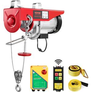 imageVEVOR Electric Hoist 1760lbs with 14ft Wired Remote Control Electric Hoist 110 Volt with 40ft Single Cable Lifting Height ampamp Pure Copper Motor for Garage Warehouse Factory1760LBS Wireless